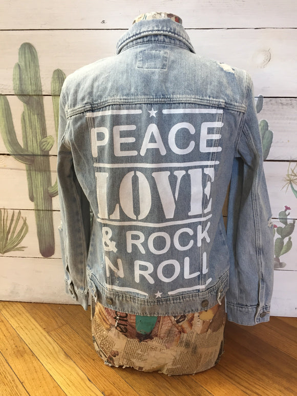 Peace denim jacket